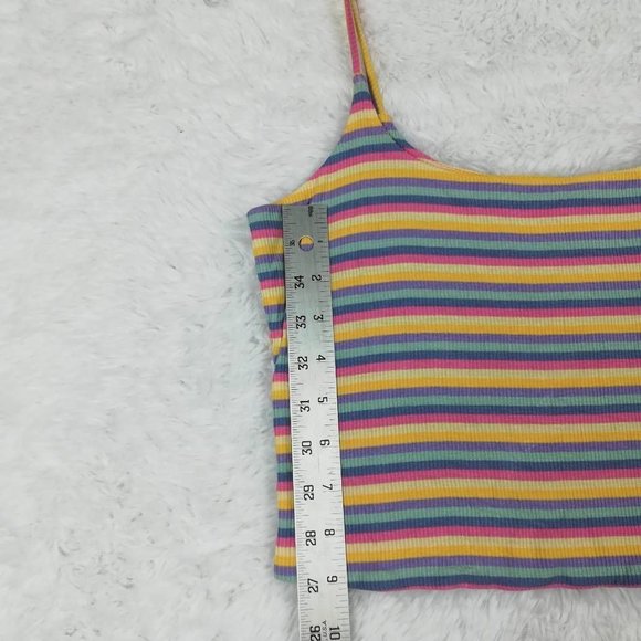 Bp. Womens Camisole Cami Top Multicolor Striped Sleeveless Stretch M New - Picture 3 of 8